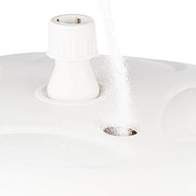Relaxdays 10020905 Base per Ombrellone in Plastica, Riempibile con Acqua, Sabbia, Pali di 25-32 mm, 43 x 43 cm, Grigio, 43x43x15 cm