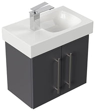 emotion ICONXS53CMLINKS000104DE - Lavabo con mobiletto, in Legno, 53 x 41 x 29,6 cm, Colore: Antracite Lucido