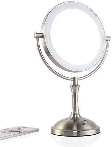 Specchio Specchi da Bagno da Bagno Specchi da Trucco a LED Trucco da 8 Pollici Lente d'Ingrandimento della Tabella Destraggio Desktop Tavolo
