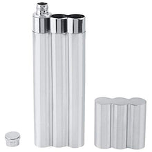 Custodia da viaggio con tre tubi in acciaio inox e porta sigaro Humidor Custodia da viaggio esterna