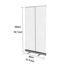 Banner Roll Up Trasparente Portatile, Schermo Arrotolabile Scudo Starnuto, per Ristoranti, Parrucchieri, Palestre, 80 cm X 200 cm (31,5 X 78,7 Pollici)