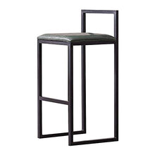 CMX-Barhocker Sgabello da Bar Quadrato in Pelle PU con Schienale, Gamba in Metallo, Sedia da Pub, sedie Alte da Cucina per Sala da Pranzo e Soggiorno