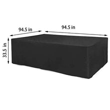 ZHW Impermeabile Copertura Tavolo Esterno, Resistente allo Strappo Copertura per Mobili da Giardino con 4 M di Corda, Tessuto Oxford 210D Cover Protettiva per Giardino Ed Esterno,94.5 * 94.5 * 33.5in