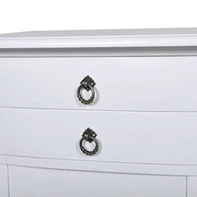 Comodino con 2 Cassetti, Comodino con cassetto Bianco in MDF, Adatto per Camera da Letto, 40 x 30 x 68 cm