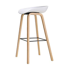 LLT Pratico sgabello Sgabelli semplice barra di sgabello da cucina Bar colazione cucina contatore sedia legno solido ergonomico Pp Sedile Carico massimo 100Kg durevole,bianca