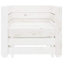 SKM Set Salotto da Giardino su Pallet 2 pz in Legno Bianco