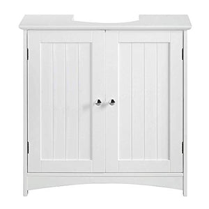 Flyelf Armadietto sotto Lavabo,Mobiletto sotto Lavello con 2 Ante 2 Scompartimenti Ripiani 60 * 30 * 60 cm
