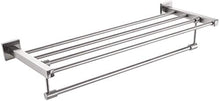 AINIYF Bagno Bagno Doccia Mensola Bagagli portasciugamani sospesa 2 Tiers Acciaio Inossidabile 304 Hanging Installazione Rod Torre Ferroviario Punch (Dimensioni: 600x220x120mm)
