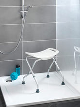 Wenko - Sgabello pieghevole Secura, colore: Bianco