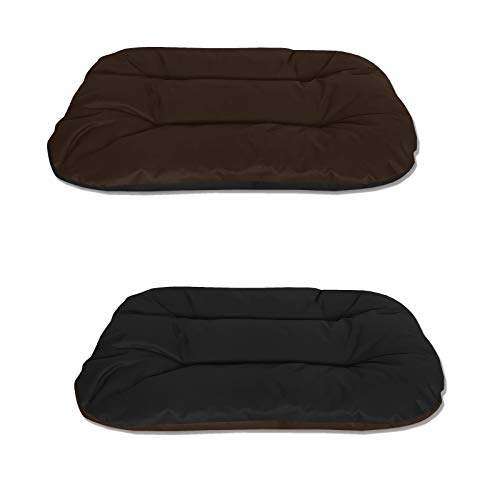 BedDog® 2 in 1 Letto per Cane Rex L Fino a XXXL, 9 Colori a Scelta, Cuscino, Divano, Cestino per Cane, Marrone/Nero L