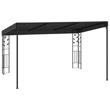 Tidyard Gazebo da Giardino, Gazebo per Esterno, Gazebo con Tenda Laterale, Gazebo Ferro 4x3x2,25 m