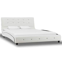 SKM Letto e Materasso MemoryFoam Bianco in Similpelle 120x200cm