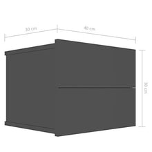 Tidyard 2 Comodini Pensili Camera da Letto Moderni Truciolato,Comodino Sospeso,Comodini Bianchi,Mensola Comodino,Comodini Sospesi Camera da Letto,Comodini Moderni,Mensole da Parete 40x30x30 cm