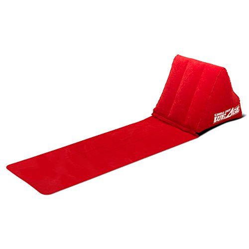 IGGI - Cuscino Lungo con Schienale rialzato, Modello Sedia a Sdraio, per Campeggio e Giardino, Colore: Rosso