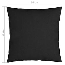 Buyounger Cuscini Decorativi 4 pz Neri 50x50 cm in Tessuto