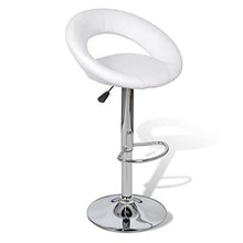 vidaXL 2X Sgabello da Bar Bianco Regolabile Poggiapiedi Schienale Sedia Cucina