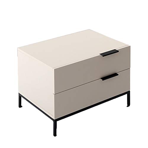 Comodino Dipinto Moderno Semplice, Armadio Camera da Letto Economico in Ferro battuto Creativo Nordico Che sopporta Peso 300KG-40x55x45cm FANJIANI