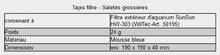 SunSun Ricambio Filtro Esterno Acquario HW-303 Stuoia filtrante Spessore 4cm