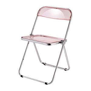 Vanity Chair Makeup Sedia Vanity Sgabello Moderno Sgabello Minimalista Sedia Acrilico Trasparente Sedia Da Vanità Pieghevole Pieghevole Per Camera Da Letto ( Color : Pink , Size : 46.5*47*74cm )