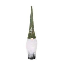Amosfun Feltro gnomi Natalizi Bottiglia di Vino Topper Cover Fatto a Mano Svedese tomte Decorativo Toppers Bottiglia di Vino Vestito (Verde)