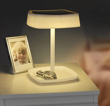 Wenko 22851100 LED Specchio cosmetico/Lampada da Tavolo Ostia, ABS, Bianco, 19 x 18 x 29 cm