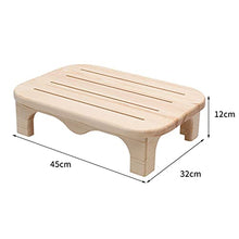 JXING Sgabello con Gradino in Legno Massello, Sgabello da Barba Resistente, Leggero E Antiscivolo, Sgabello Piccolo per Bambini, per Casa, Bagno, Comodino