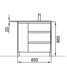 Salgar Arenys Set Mobile da Bagno, Pannelli di truciolato, Grigio Opaco, Extra Grande