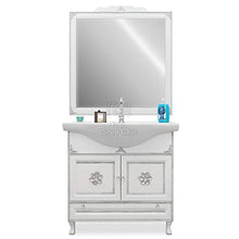 SHOP CHIC Completo Bagno Mobile con lavabo e specchiera in Stile Barocco Moderno per Piccoli spazi