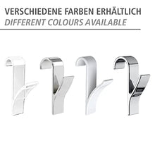 WENKO Gancio scaldasalviette trasparente set 2 pezzi - set 2 pezzi, Plastica, 2.5 x 10.5 x 7 cm, Trasparente