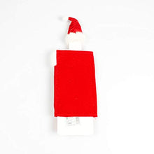 Amosfun Coperchio per Bottiglia di Babbo Natale con Cappello Borsa per Bottiglia di Vino Regalo per FESTIVITÀ Natalizie centrotavola Decorazioni per la tavola Regali per Ornamento