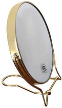 LBWARMB Trucco Specchio con luci Desktop Fronte-Retro Trucco Pieghevole Rotazione di 360 Gradi Gold Classic Specchio