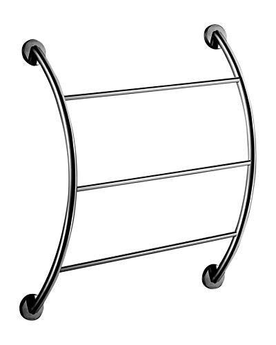 Ambrosya® | Porta asciugamani esclusivo in acciaio inox | Bagno Doccia Supporto Staffa Asciugamano Portasalviette Portasciugamani Asta WC (Acciaio inossidabile (Spazzolato))