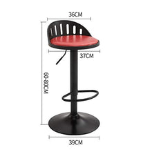 WDX- Bar Stool Bar Stool Moda Creativa Bar Chair Casa Schienale Alto Seggiovia Bar Stool Rotante ad Alta Sgabello Sgabello Colazione Ristorante Ascensore Sgabello Confortevole (Color : Red)