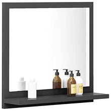 vidaXL Specchio da Bagno Grigio Cemento 100x10,5x37 cm in Truciolato