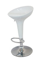 DP Grifería 1000 - Set di 2 sgabelli con Base in Cromo e Seduta in PVC, Colore: Bianco