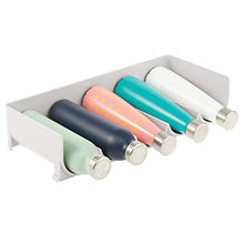 mDesign Scaffali per Bottiglie di Vino impilabili – Portabottiglie in plastica per 5 Bottiglie – Organizer in plastica per Ogni Tipo di Bottiglia – Grigio Chiaro