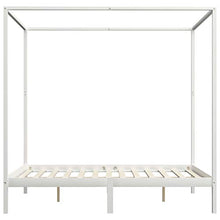 FAMIROSA Giroletto con Baldacchino 2 Cassetti Bianco in Pino 180x200 cm