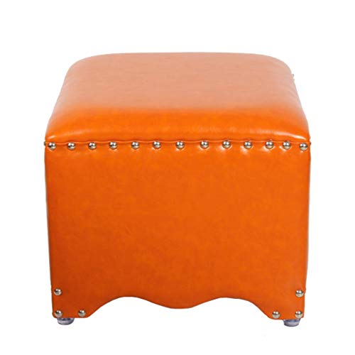 Mobili per la casa e Giardino Sgabello per Trucco, Sgabello Imbottito in Stile Europeo // Sgabello Quadrato per tavolino Salotto-Arancio Ottomani da Cucina