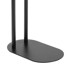 Piantana porta asciugamani bagno da terra Nero Opaco, 30 x 17 x 82 cm, salvaspazio con Due Bracci