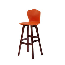 Sgabelli da Bar Sedia da Bar Casual Moderna in Legno in Pelle PU per la Colazione Sedia da Bar (Color : Orange, Size : A)