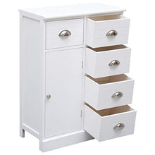SKM Credenza con 10 Cassetti Bianca 113x30x79 cm in Legno (24.75kg)