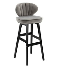 LIZCG Sgabello Alto da Bar, Moderno Creativo Schienale in Tessuto lanuginoso Sedia in Ferro caffè Colazione casa Cucina sedie Trucco Ristorante Bar caffetteria Hotel per Famiglie 65 cm, 75 cm
