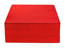 Badenia Trend Line Pieghevole Materasso Con Rivestimento In Microfibra, Poliestere, Rosso, 197 x 66 x 9 cm
