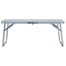 vidaXL Tavolo da Campeggio Pieghevole Robusto Salvaspazio Comodo Durevole Tavolino Maniglia Trasporto Telaio in Alluminio MDF Bianco 60x40cm