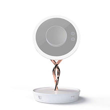 Specchio da tavolo da tavolo, specchio per il trucco Vanity Vanity Rotazione girevole a 360 gradi Stand in metallo Desktop Complementary Light Desktop Specchio per il trucco per la camera da letto per
