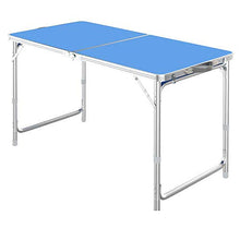 Set da tavolo e sedia pieghevole con 2/4 panchine portatili Dimensioni pieghevoli (lunghezza x larghezza x altezza) 63X61X7.5cm cm-blu