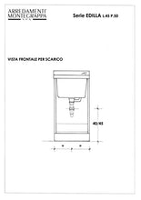 Mobile Lavatoio in nobilitato idrorepellente bianco Arredamenti Montegrappa Edilla 45x50x85 cm Apertura cerniere a sinistra SX Lavello Lavapanni Lavanderia Bagno Legno Asse Plastica Vasca Interno