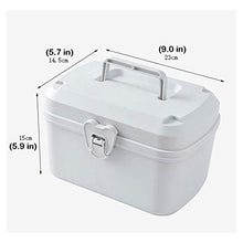 Scatola per Medicinali Household Medicina Box, Double-Layer di sicurezza medica, Multi-Function Storage Box, 9,0 pollici, Strumenti infermeria, portatile, Grigio Contenitore per Medicinali
