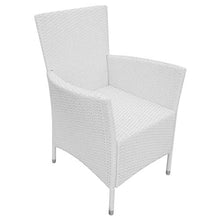 FAMIROSA Sedie da Giardino 6 pz con Cuscini in Polyrattan Bianco Crema-4416
