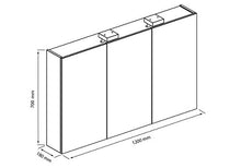 Allibert Armadietto a specchio specchio mobili da bagno pre-assemblati bianco 120 cm illuminazione LED